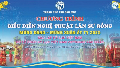 Chương trình biểu diễn nghệ thuật Lân Sư Rồng mừng Đảng – mừng Xuân Ất Tỵ 2025