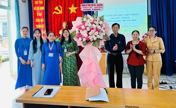 Trường Tiểu học Chánh Nghĩa hân hoan chào đón sinh viên thực tập sư phạm 3 - khóa D21 GDTH 02, Đại học Thủ Dầu Một!